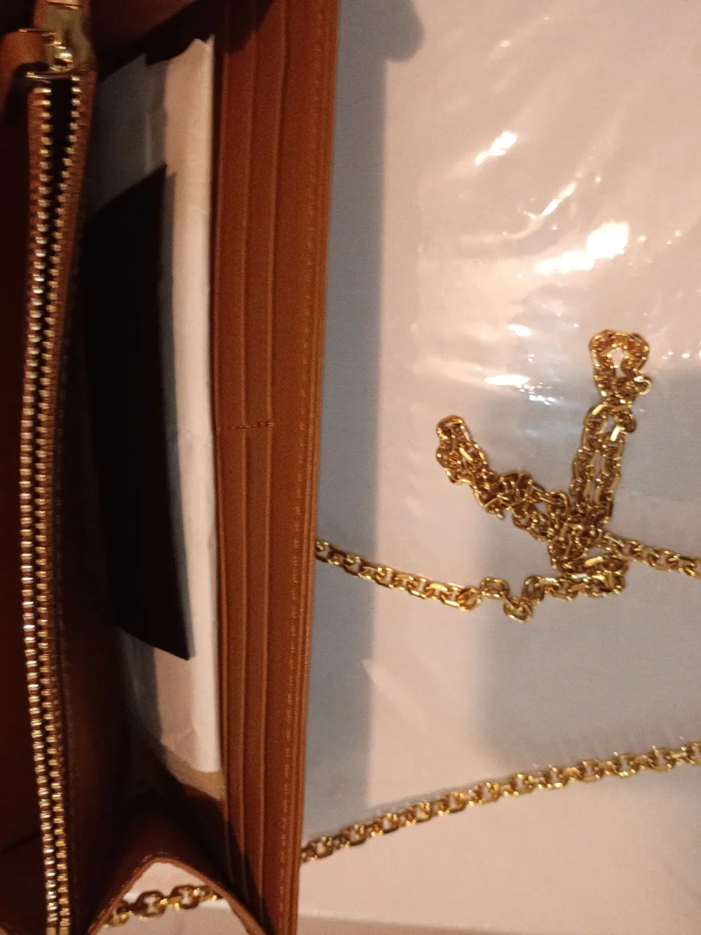 MCM Cognac Visetos Leather Chain Wallet - Gold Hardware - Picture 12 of 12